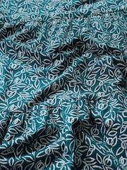 Seasalt Cornwall Blue Petite Line Strokes Tiered Jersey 100% Organic Cotton Dress - Image 5 of 5