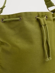 Seasalt Cornwall Green Handtied 100% Cotton Bucket Bag - Image 3 of 7