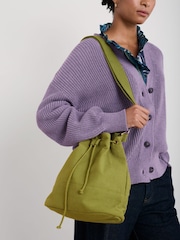 Seasalt Cornwall Green Handtied 100% Cotton Bucket Bag - Image 6 of 7