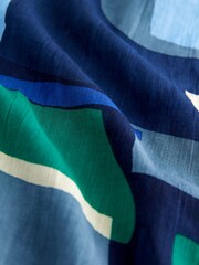 Seasalt Cornwall Blue Summer Circle Scarf - Image 2 of 4
