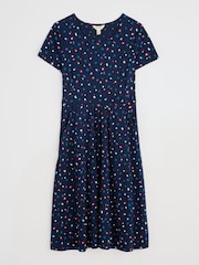 Seasalt Cornwall Blue Tall April Short Sleeve Dress - Image 4 of 5