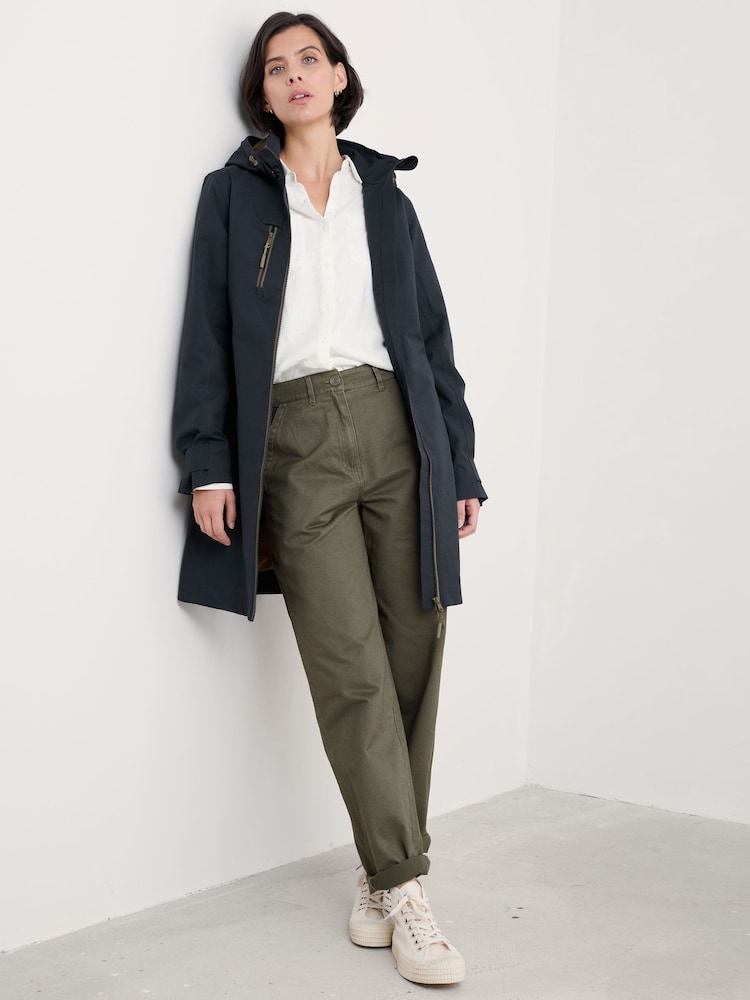 Seasalt Cornwall Blue Petite Coverack Waterproof Coat - Image 1 of 7