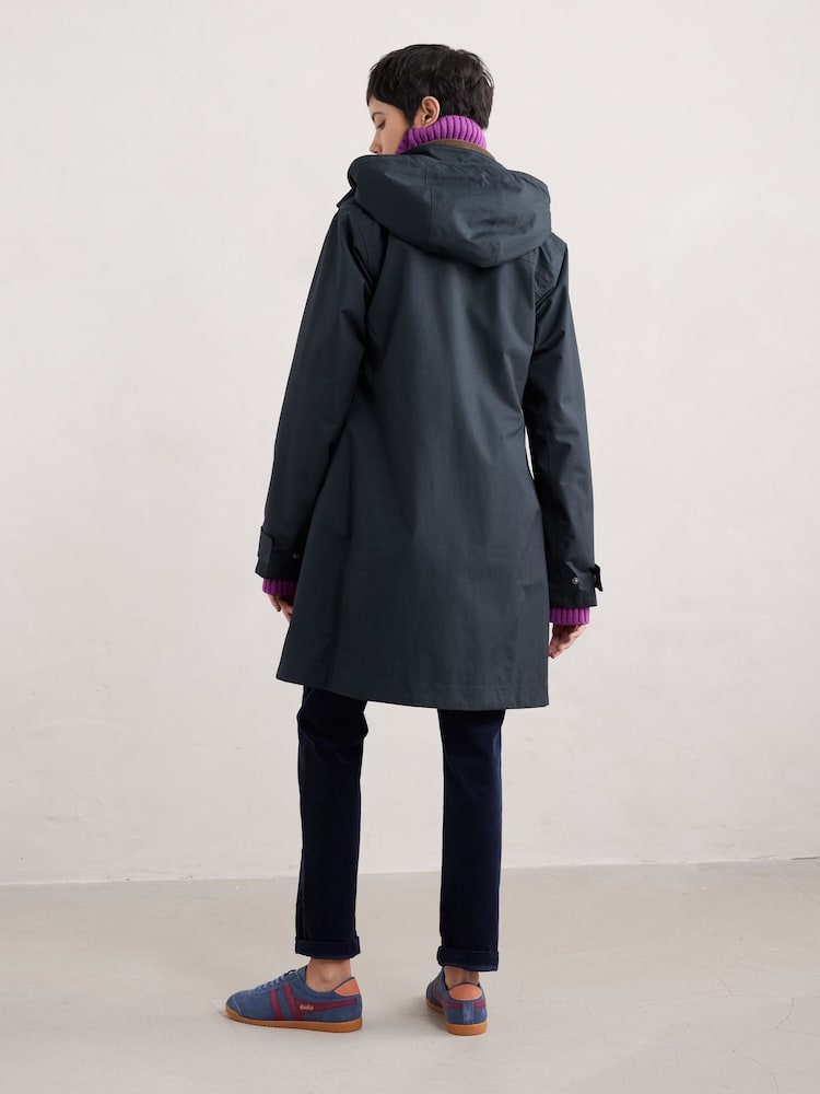 Seasalt Cornwall Blue Petite Coverack Waterproof Coat - Image 2 of 7 Seasalt Cornwall Blue Petite Coverack Waterproof Coat - Image 2 of 7