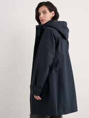 Seasalt Cornwall Blue Petite Coverack Waterproof Coat - Image 4 of 7