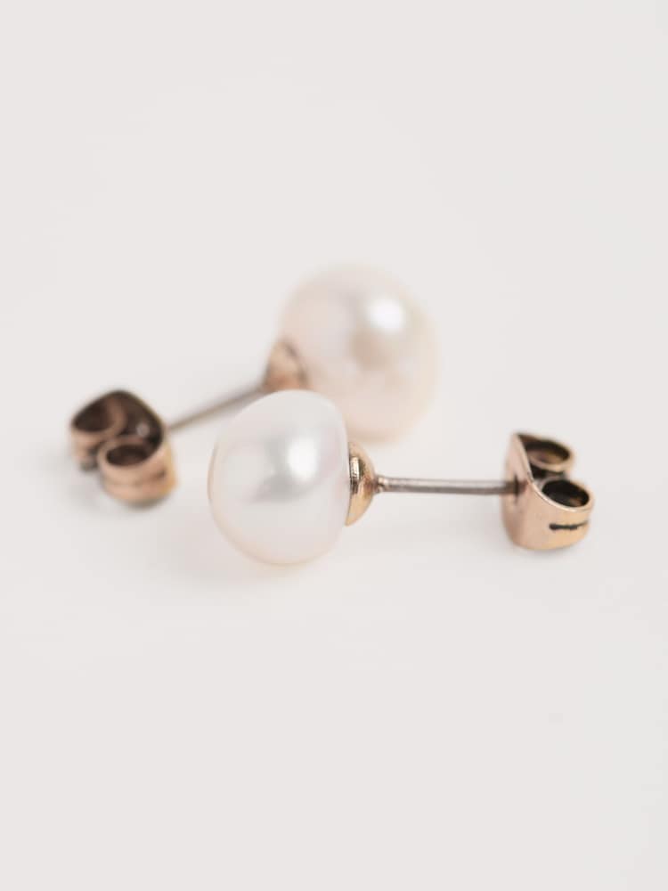 Seasalt Cornwall Gold Tone Pearl Stud Earrings - Image 2 of 4
