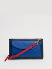 Seasalt Cornwall Blue Multitude Leather Cross-Body Bag - Image 1 of 5