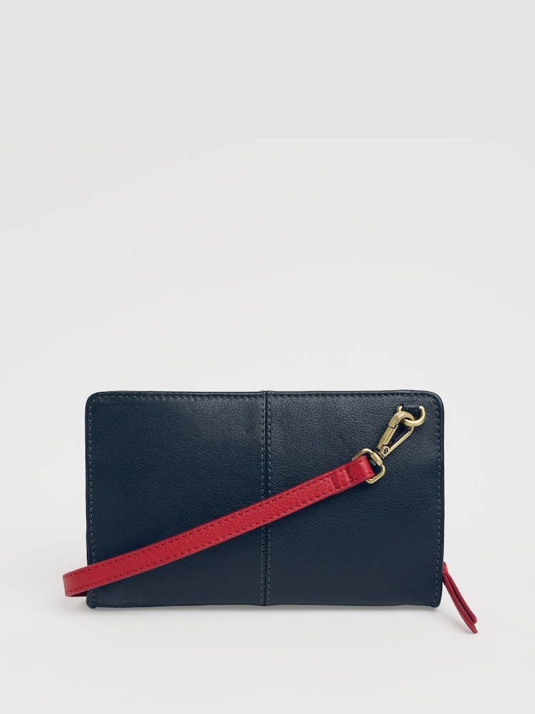Seasalt Cornwall Blue Multitude Leather Cross-Body Bag - Image 2 of 5