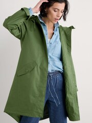 Seasalt Cornwall Green Tall Seafaring Waterproof Coat - Image 1 of 5