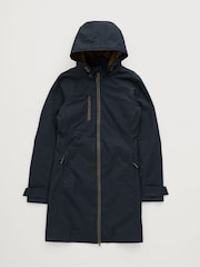 Seasalt Cornwall Blue Tall Coverack Waterproof Coat - Image 4 of 5