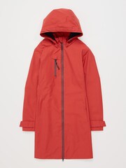 Seasalt Cornwall Orange Tall Coverack Waterproof Coat - Image 4 of 5