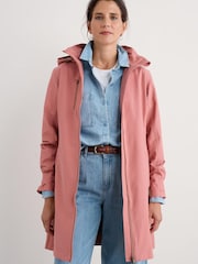Seasalt Cornwall Pink Tall Coverack Waterproof Coat - Image 1 of 2