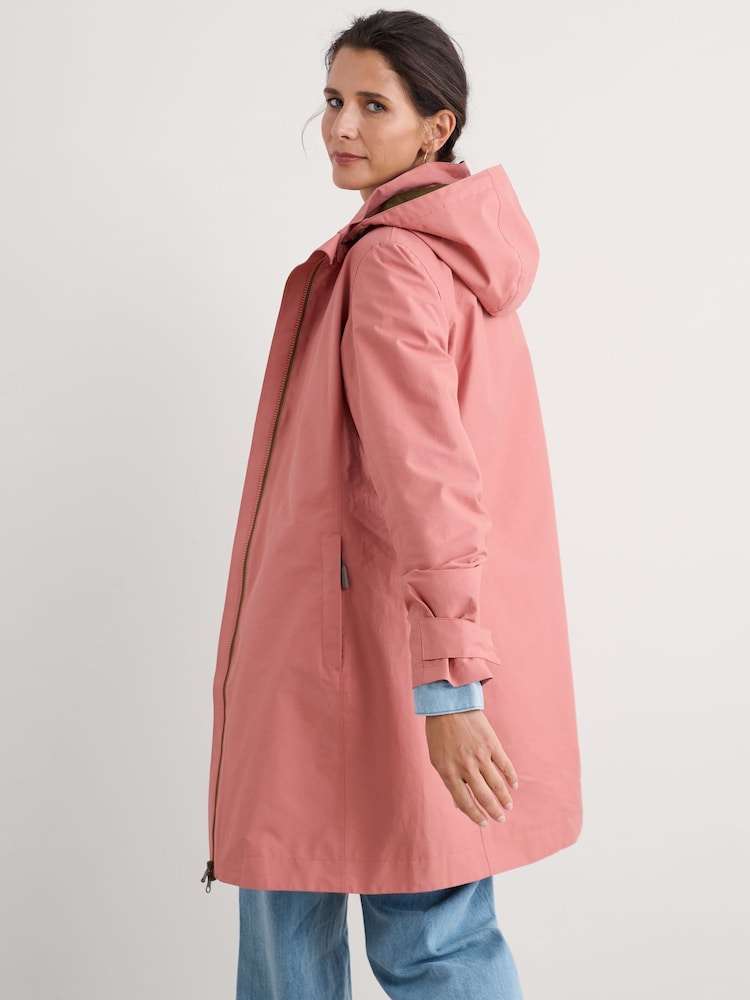 Seasalt Cornwall Pink Tall Coverack Waterproof Coat - Image 2 of 5 Seasalt Cornwall Pink Tall Coverack Waterproof Coat - Image 2 of 5