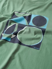 Seasalt Cornwall Green Mens Midwatch 100% Cotton T-Shirt - Image 5 of 5