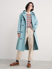 Seasalt Cornwall Blue Tall Coverack Waterproof Coat - Image 1 of 5