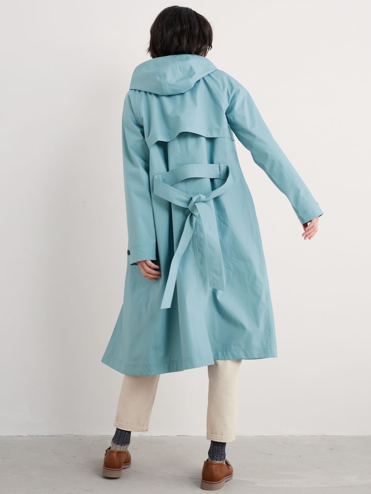 Seasalt Cornwall Blue Tall Coverack Waterproof Coat - Image 2 of 5
