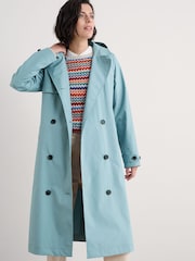 Seasalt Cornwall Blue Tall Coverack Waterproof Coat - Image 3 of 5