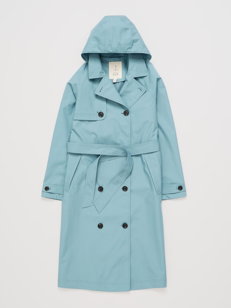 Seasalt Cornwall Blue Tall Coverack Waterproof Coat - Image 4 of 5