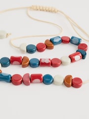 Seasalt Cornwall Pink Collan Beaded Necklace - Image 2 of 4
