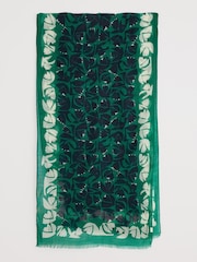 Seasalt Cornwall Green Pretty Printed Scarf - Image 1 of 6