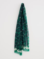 Seasalt Cornwall Green Pretty Printed Scarf - Image 2 of 6