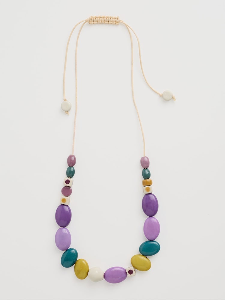 Seasalt Cornwall Purple Bodinnar Beaded Necklace - Image 1 of 4