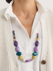 Seasalt Cornwall Purple Bodinnar Beaded Necklace - Image 3 of 4