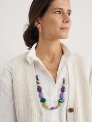 Seasalt Cornwall Purple Bodinnar Beaded Necklace - Image 4 of 4