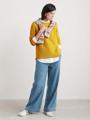 Seasalt Cornwall Blue Tall Petite Penwith Straight Leg Jeans With Stretch - Image 3 of 5