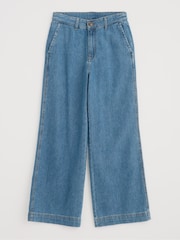 Seasalt Cornwall Blue Tall Petite Penwith Straight Leg Jeans With Stretch - Image 4 of 5