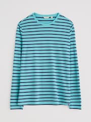 Seasalt Cornwall Blue Mens Sailor 100%  Cotton Shirt With Crew Neck - Image 4 of 5