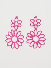 Seasalt Cornwall Pink Flowering Rush Earrings - Image 1 of 4