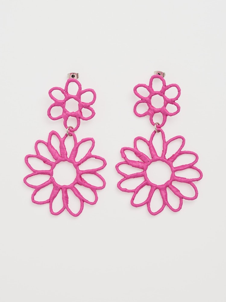 Seasalt Cornwall Pink Flowering Rush Earrings - Image 1 of 4