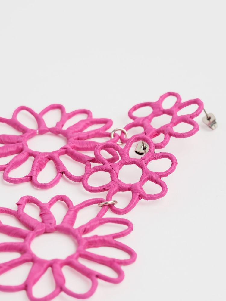 Seasalt Cornwall Pink Flowering Rush Earrings - Image 2 of 4
