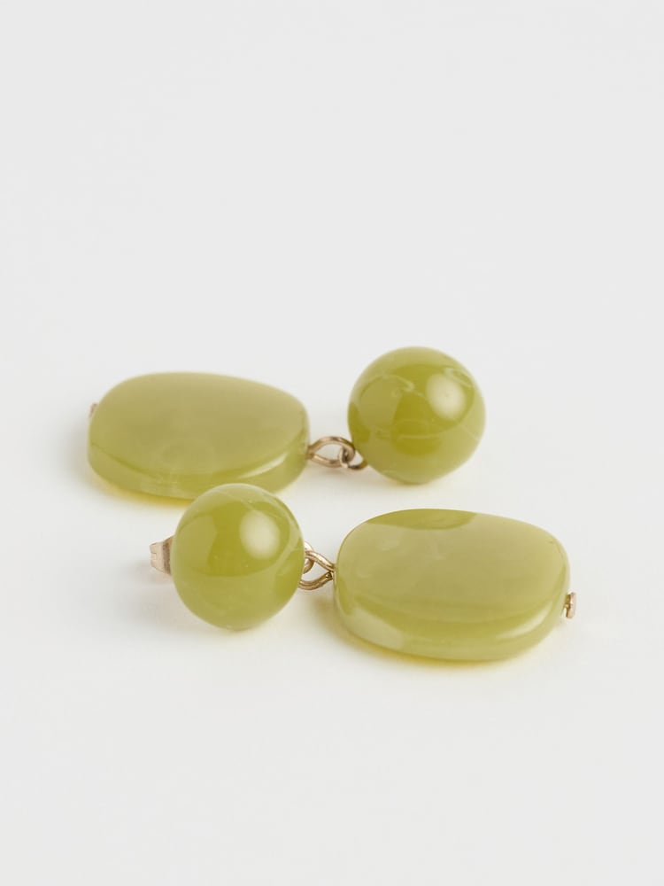 Seasalt Cornwall Green Torch Lily Drop Earrings - Image 2 of 4