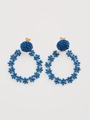 Seasalt Cornwall Blue Beaded Circle Earrings - Image 1 of 4
