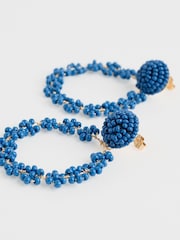 Seasalt Cornwall Blue Beaded Circle Earrings - Image 2 of 4