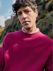 Seasalt Cornwall Purple Mens Fitcher Knitted Jumper - Image 4 of 8