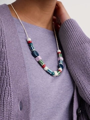 Seasalt Cornwall Green Vervain Mixed Ceramic Bead Necklace - Image 3 of 4