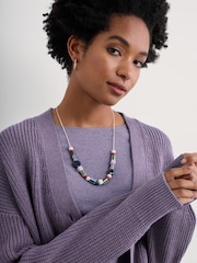 Seasalt Cornwall Green Vervain Mixed Ceramic Bead Necklace - Image 4 of 4