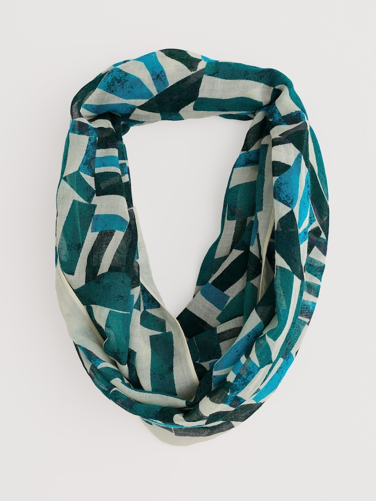 Seasalt Cornwall Blue Pretty Circle Scarf - Image 2 of 5