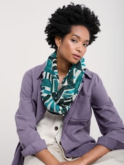 Seasalt Cornwall Blue Pretty Circle Scarf - Image 3 of 5