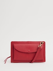 Seasalt Cornwall Red Multitude Leather Cross-Body Bag - Image 1 of 5