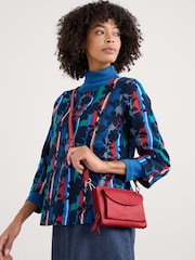 Seasalt Cornwall Red Multitude Leather Cross-Body Bag - Image 4 of 5
