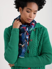 Seasalt Cornwall Black May Garland Printed Scarf - Image 2 of 5