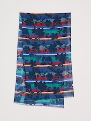Seasalt Cornwall Black May Garland Printed Scarf - Image 3 of 5