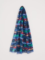 Seasalt Cornwall Black May Garland Printed Scarf - Image 4 of 5