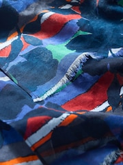 Seasalt Cornwall Black May Garland Printed Scarf - Image 5 of 5