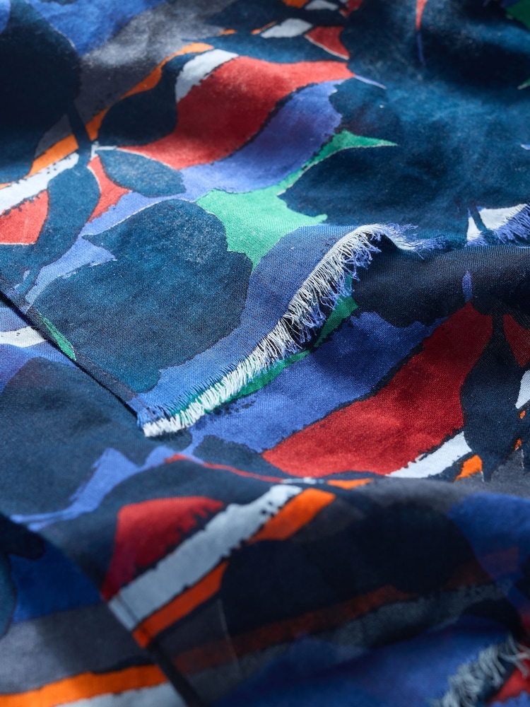 Seasalt Cornwall Black May Garland Printed Scarf - Image 5 of 5 Seasalt Cornwall Black May Garland Printed Scarf - Image 5 of 5