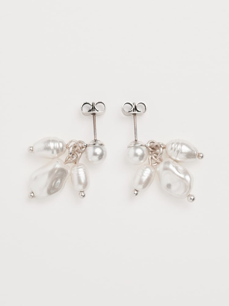 Seasalt Cornwall White Corsage Pearl and Bead Earrings - Image 1 of 4 Seasalt Cornwall White Corsage Pearl and Bead Earrings - Image 1 of 4