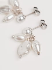 Seasalt Cornwall White Corsage Pearl and Bead Earrings - Image 2 of 4